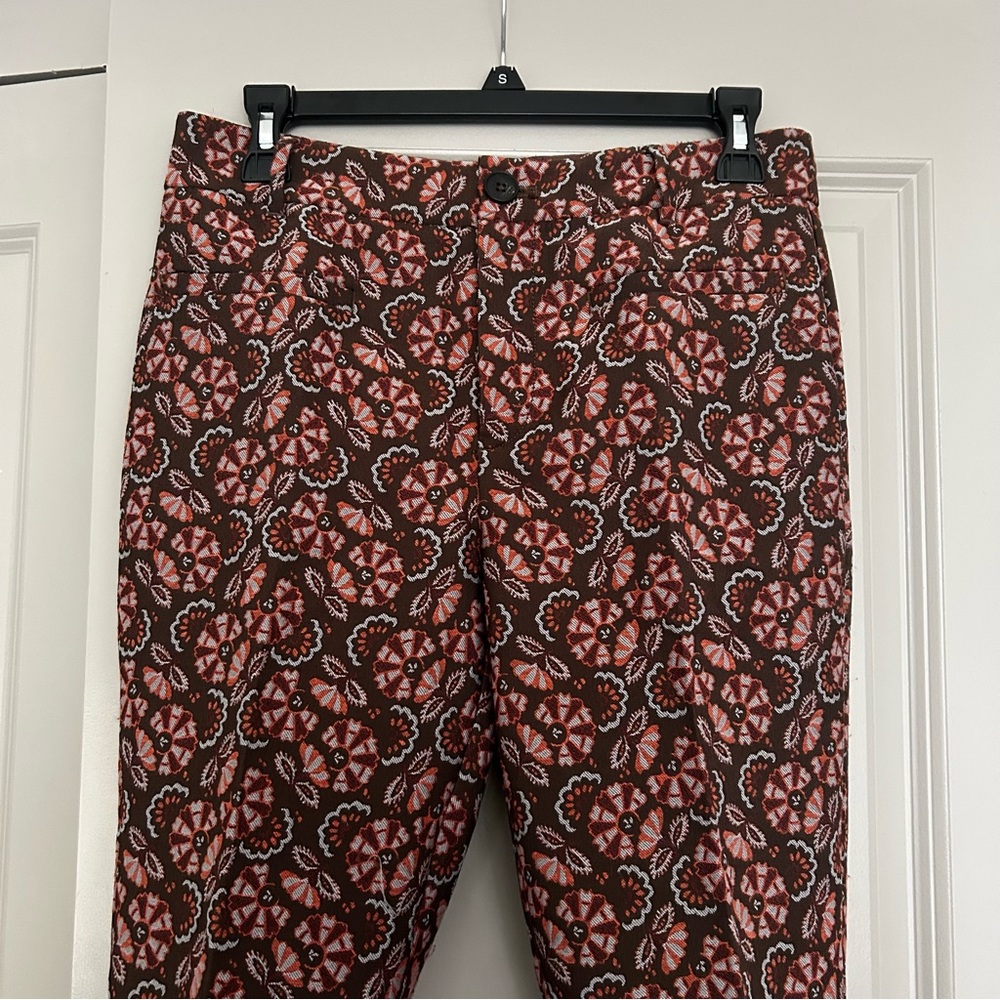 Anthropologie The Essential Slim Ankle Pants Allover Floral Print